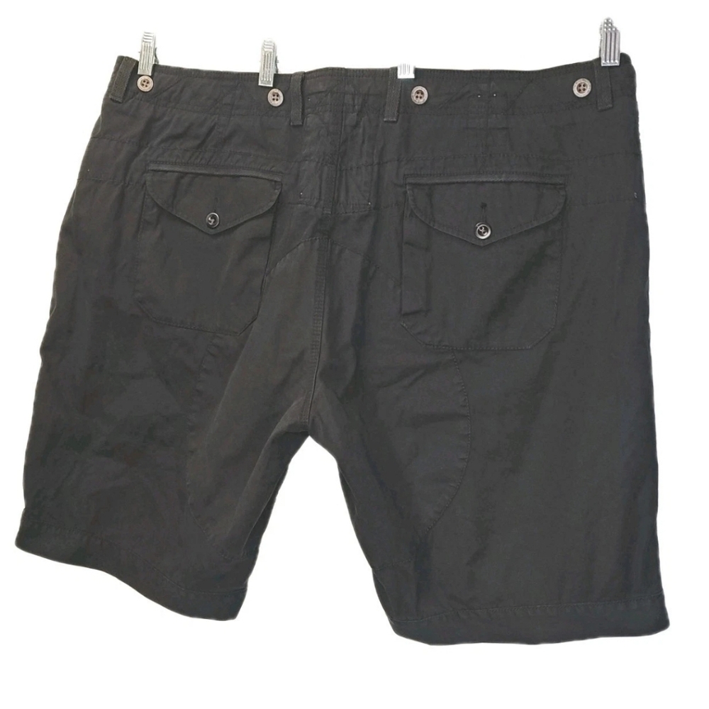 Vtg 90s Polo Ralph Lauren Baggy Wide Leg Cargo Shorts 42/44 Black Field Utility - Picture 14 of 14